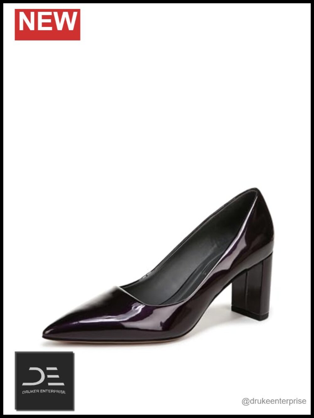 Women's Pointed Toe Block Heel Pumps Eco-Friendly Recycled